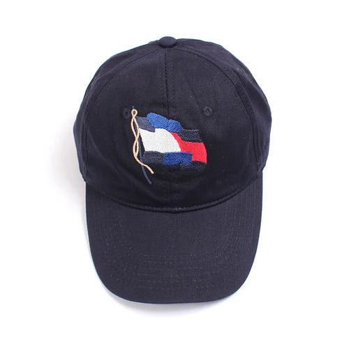 TMY Navy Blue Flag Cap For Men