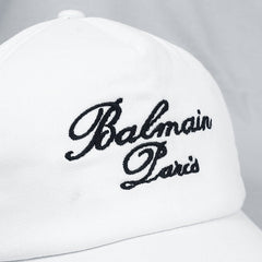 Balmain Signature White Cap For Men