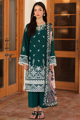 Farasha | Summer Weaves Embroidered Lawn | Teal Essence