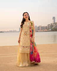 Aya Luxury Lawn Merjem - Faiza Saqlain 3-Piece