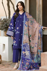 Farasha | Summer Weaves Embroidered Lawn | Indigo Glow