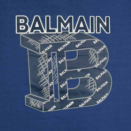 B.L.M.N Royal Blue Premium Printed T-Shirt For Men