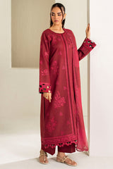 Farasha | Summer Weaves Embroidered Lawn | Desert Rose