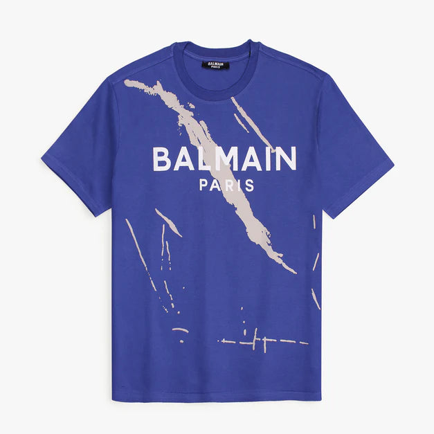 B.L.M.N Royal Blue Flash Premium Printed T-Shirt For Men