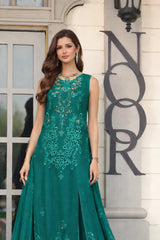 Noor by Saadia Asad | Eid Luxe Chikankari 26 | D1 - Malachite Green