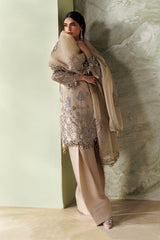 Maria B | 3 Piece Unstitched Embroidered | SR-01-01-Champagne Beige