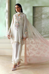 Maria B | 3 Piece Unstitched Embroidered | SR-01-02-Ivory