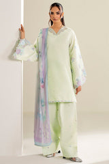 Farasha | Summer Weaves Embroidered Lawn | Mint Garden