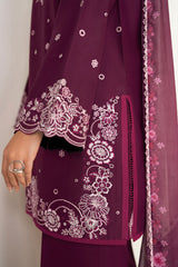 Farasha | Summer Weaves Embroidered Lawn | Rose Passion