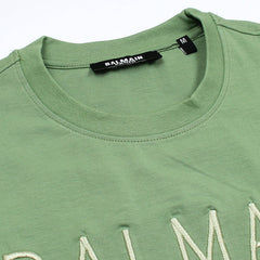 B.L.M.N Green Embroidered Premium T-Shirt For Men