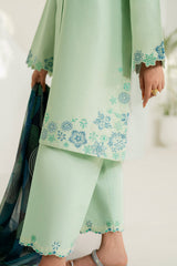 Farasha | Thread Lines Embroidered | Green Meadow