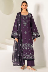 Farasha | Summer Weaves Embroidered Lawn | Twilight Tulip