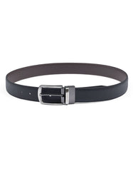Black Geometric Premium Buckle Formal Belt