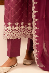 Cross Stitch | Mahiri Embroidered Lawn 24 | VIOLET QUARTZ