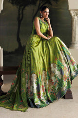 Maria B | 3 Piece Unstitched Embroidered | SR-01-06-Peridot Green