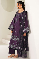 Farasha | Summer Weaves Embroidered Lawn | Twilight Tulip