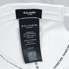 Balmain White Basic B Cap For Men