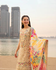 Aya Luxury Lawn Merjem - Faiza Saqlain 3-Piece