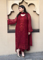 Sahane | Luxury Lawn and Formal Dresses | SAH-1011 Scarlet - Ella Formals