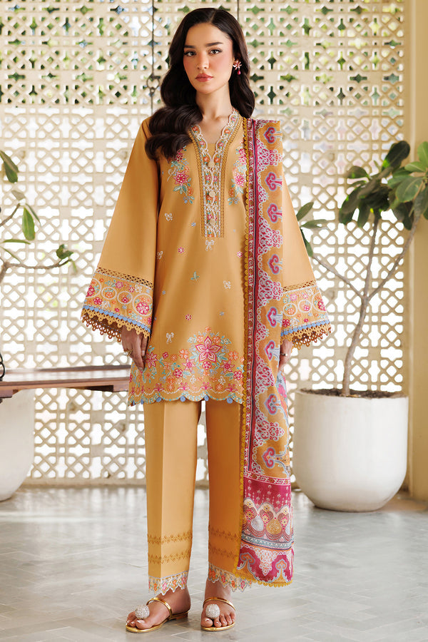 Farasha | Summer Weaves Embroidered Lawn | Golden Bloom