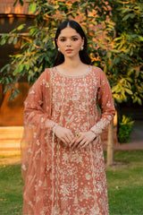 Batik | PEACH RHEA EMBROIDERED | KARANDI PRET