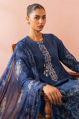 Cross Stitch | Cambric Lawn 24 | ORNATE BLUE