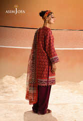 Asim Jofa | Summer Rhapsody | AJUBU-26 Printed Embroidered Lawn