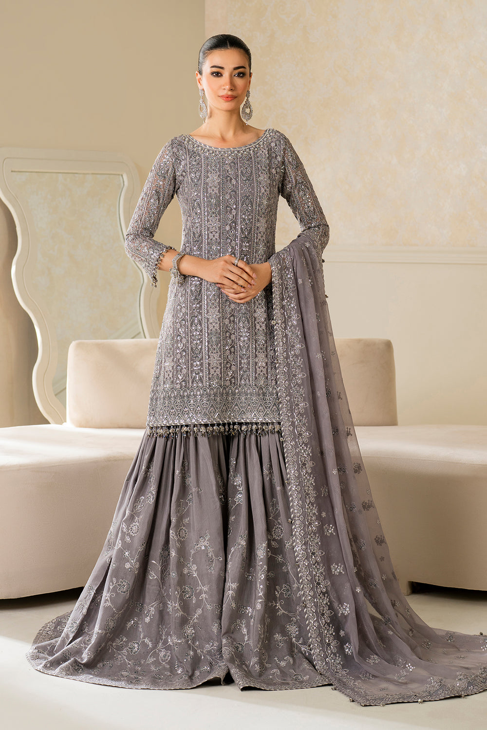 Baroque | Formals Collection | EMBROIDERED CHIFFON UF-4161