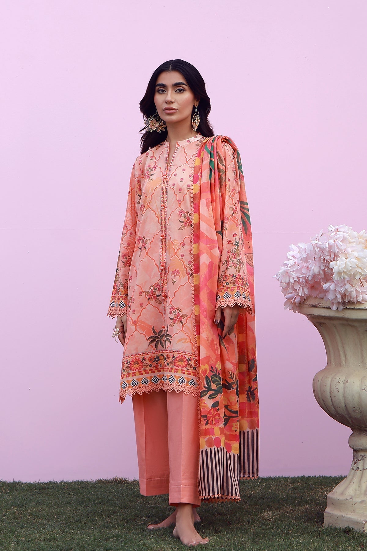 Sahar | Mirha Casual Pret | Peachy Cascade