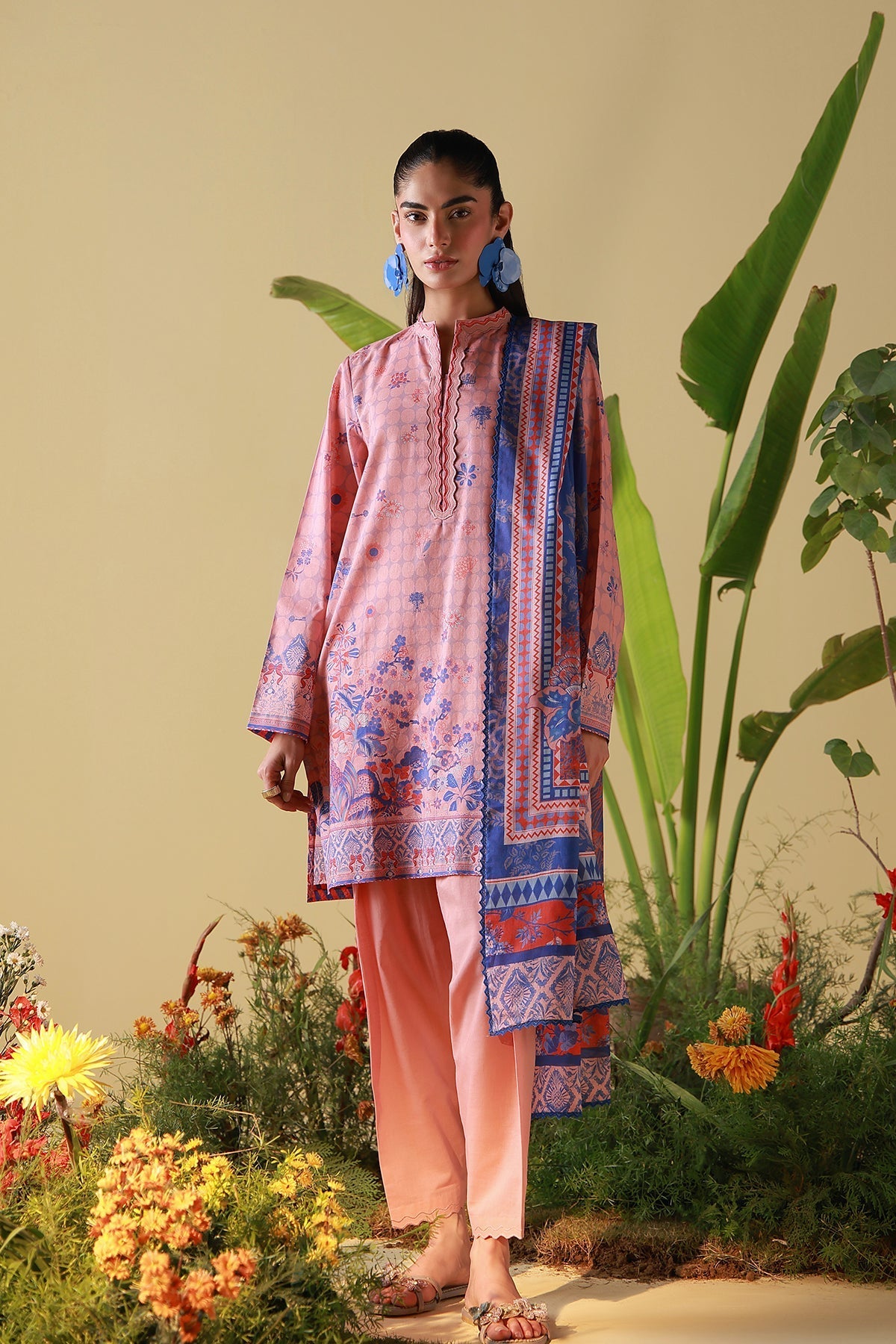 Sahar | Mirha Casual Pret | Blush Cobalt