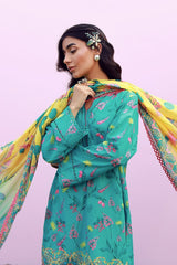 Sahar | Mirha Casual Pret | Teal Meadow