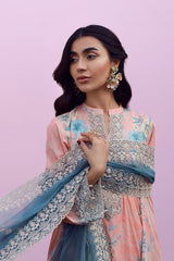 Sahar | Mirha Casual Pret | Blush Azure