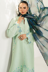 Farasha | Thread Lines Embroidered | Green Meadow