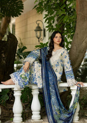 Elaf Premium | Signature Embroidered Lawn with Chiffon Collection 26 | ESG-8B CELINE