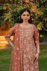 Batik | PEACH RHEA EMBROIDERED | KARANDI PRET