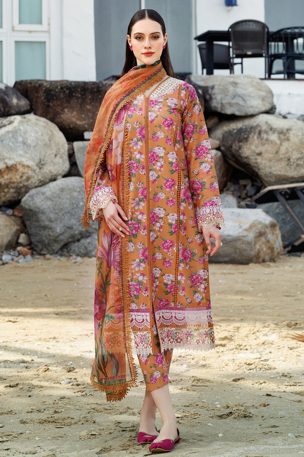 Farasha | Printed Essentials | Coral Haze