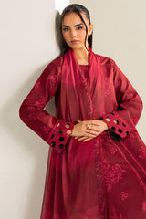 Farasha | Summer Weaves Embroidered Lawn | Desert Rose