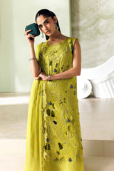 Maria B | 3 Piece Unstitched Embroidered | SR-01-03-Lime Green