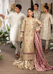 Sahane | Haye Dil Wedding Formals | CT 29005 Gold Love