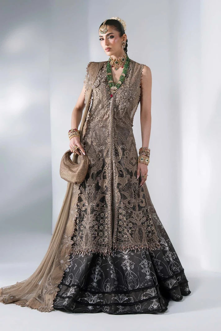 Maria B | Mbroidered Wedding Formals 26 | BD-3102-Antique Bronze