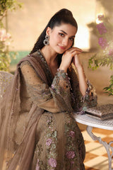 Maria b | Chiffon Formals 26 | MPC-26-102-Muted Mocha Brown