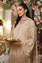 Maria b | Chiffon Formals 26 | MPC-26-103-Olive Gold