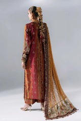 Maria B | Mbroidered Wedding Formals 26 | BD-3104-Maroon Crimson