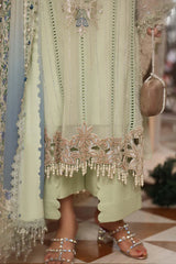 Maria b | Chiffon Formals 26 | MPC-26-105-Pistachio Green