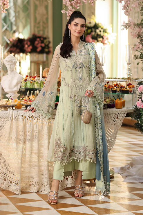 Maria b | Chiffon Formals 26 | MPC-26-105-Pistachio Green