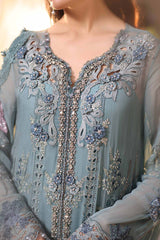 Maria b | Chiffon Formals 26 | MPC-26-106-Slate Blue