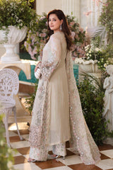 Maria b | Chiffon Formals 26 | MPC-26-107-Ivory Beige