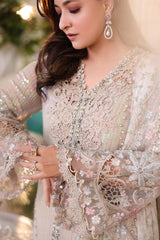 Maria b | Chiffon Formals 26 | MPC-26-107-Ivory Beige