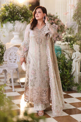 Maria b | Chiffon Formals 26 | MPC-26-107-Ivory Beige