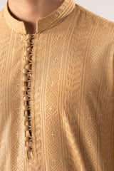 Tehzeeb - Ivory Embroidered Kurta Trouser